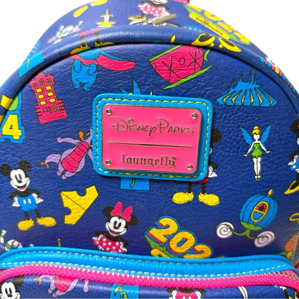 2024 Disney Parks Loungefly Dated Figment Orange Bird Mickey Epcot Mini Backpack